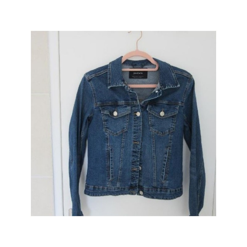 (4454) VESTE JEAN femme STRADIVARIUS T. S TBE
