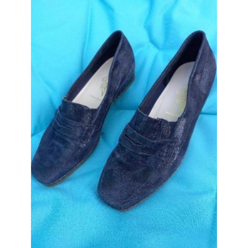 MOCASSIN BLEU MARINE CUIR   37  NEUF