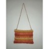 SAC A  MAINS PINKIE PERLES BOIS BEIGE ET ROSE NEUF