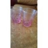 lot de 6 grands verres roses 