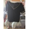  C Chemisier noir taille 34