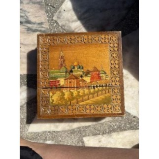 Boîte russe bois vintage 