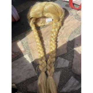 Perruque blonde tressé 