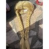 Perruque blonde tressé 