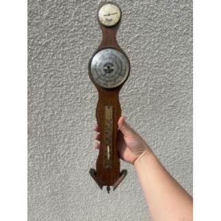 Baromètre thermomètre bois 