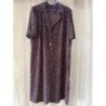 Robe à fleurs violette vintage / T. 40-42
