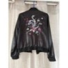 Bomber noir effet satiné & broderie dos Pimkie / T.M