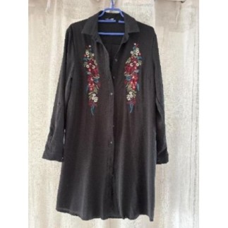 Robe chemise longue voile...
