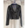 Veste rock crop gris foncé H&M / T.38