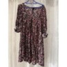 Robe courte fleurs rose violet H&M / T.38