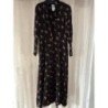 Robe longue à fleurs bleu foncé Laura Ashley / T.38