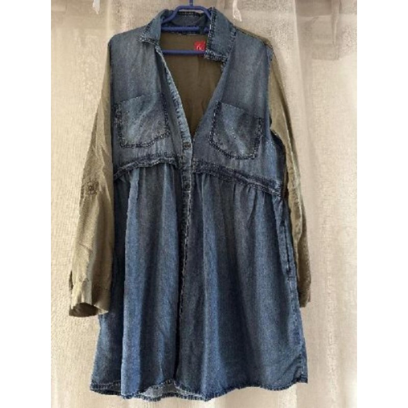 Robe courte jean et kaki Miss / T.38