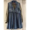 Robe courte jean et kaki Miss / T.38