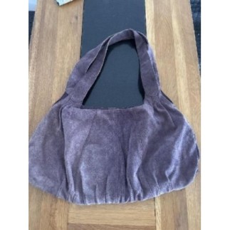 Sac en cuir retourné violet...