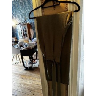 Pantalon ZARA kaki large-...