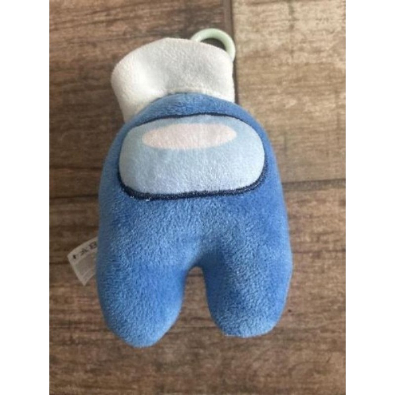 Peluche Among Us bleu avec un petit chapeau