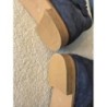 Bottine TAO bleu nuit cuir et daim taille 35