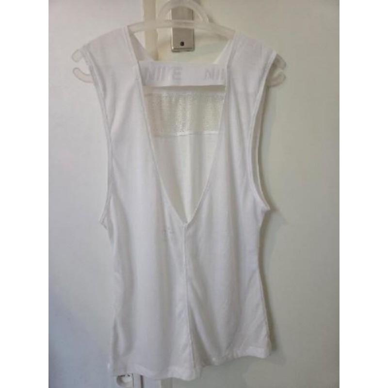 Haut NIKE DRI-FIT blanc taille XS