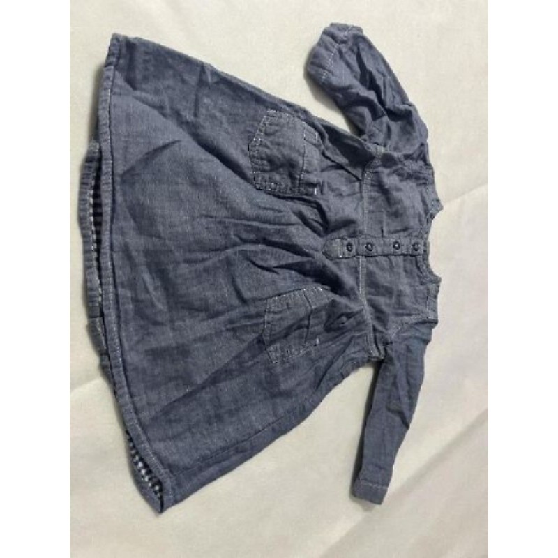 Robe fille bleu jean manche longue Petit bateau 18 mois