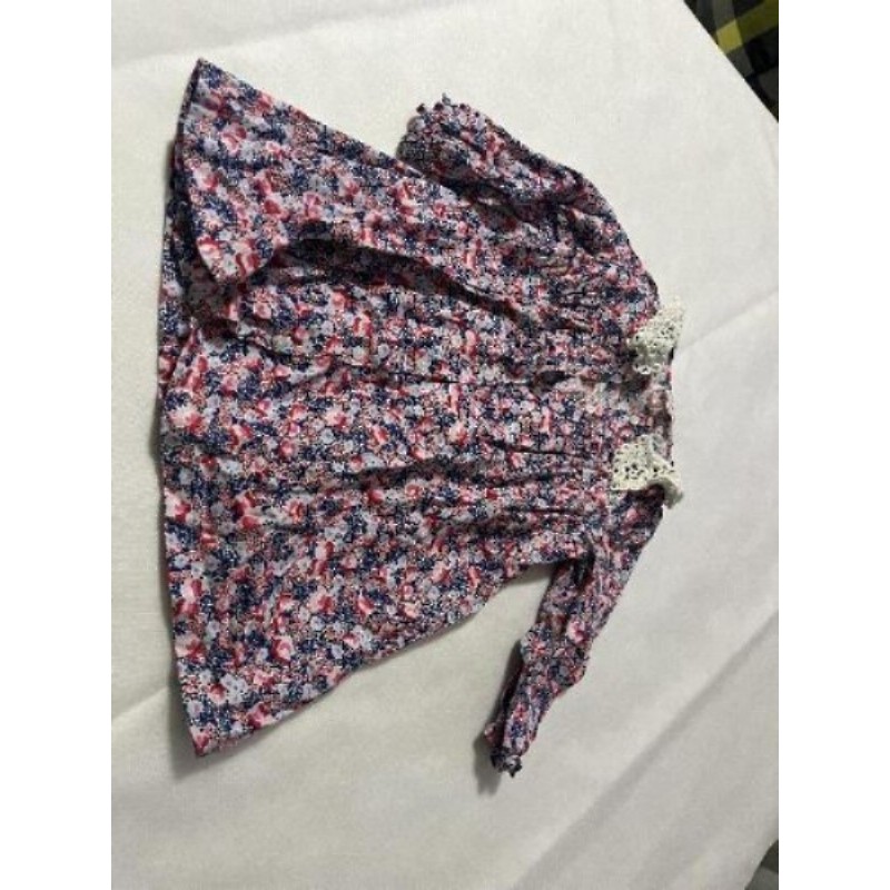 Robe fille fleurs rose/bleu Du pareil au même 24 mois