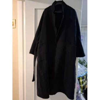 Manteau noir 70%laine T38