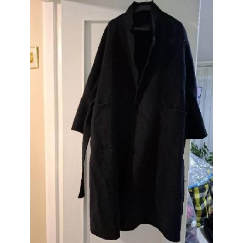 Manteau noir 70%laine T38