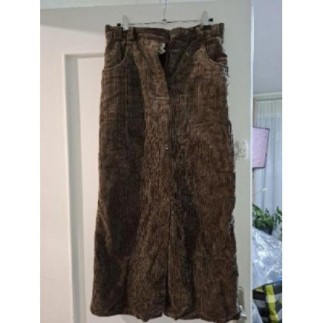 Jupe velour longue marron T40