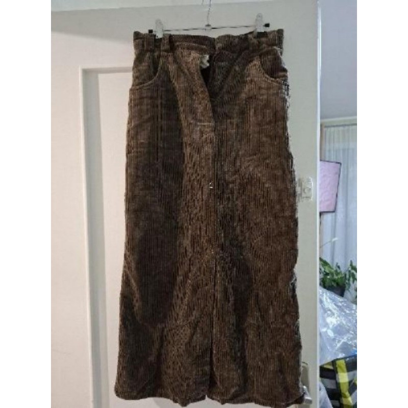 Jupe velour longue marron T40