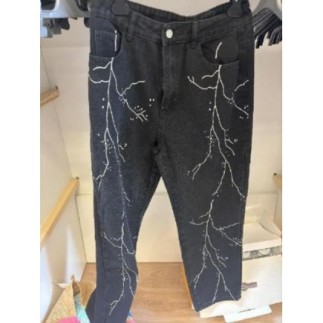Jean noir éclairs taille M 