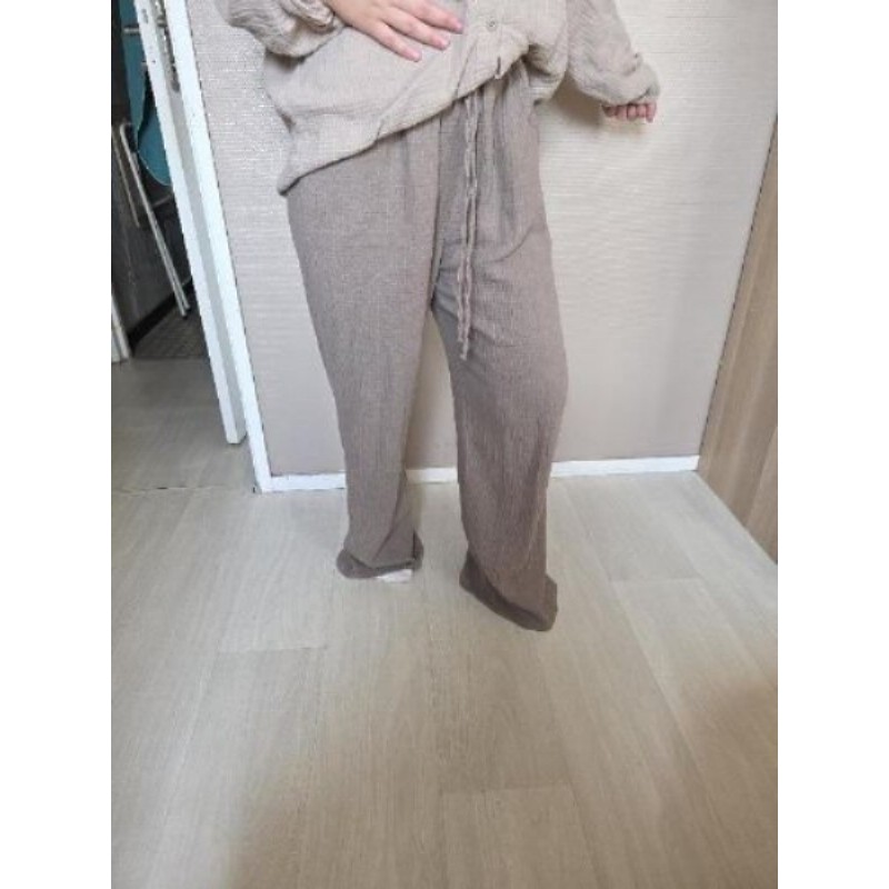 Pantalon gaz de cotton taille U