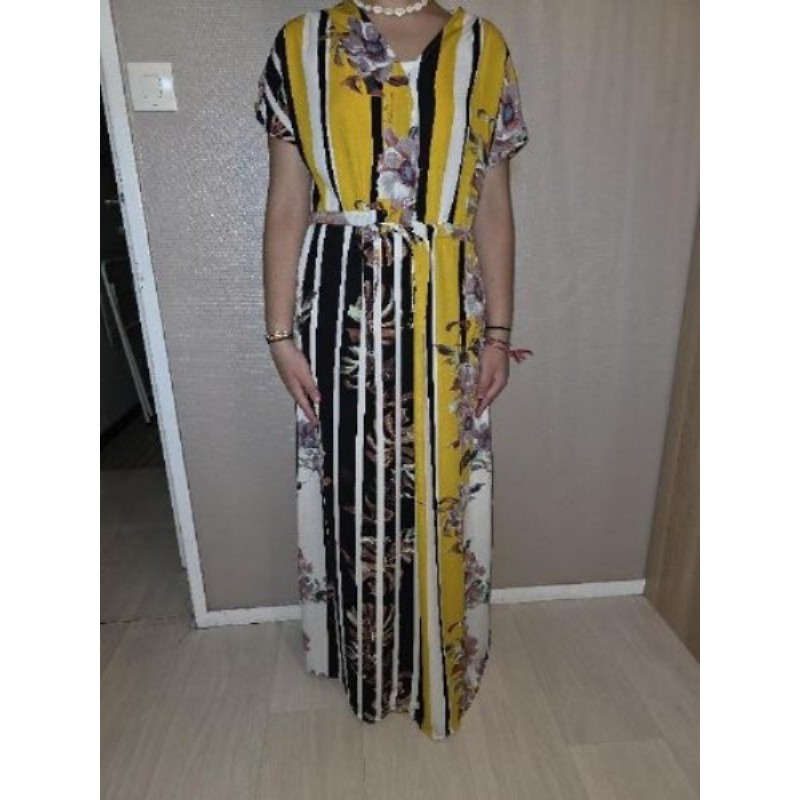 Robe coloré rayé T1