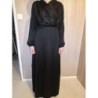 Robe longue noir satin taille S/M
