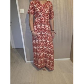 Robe rouge/blanc GOA taille M