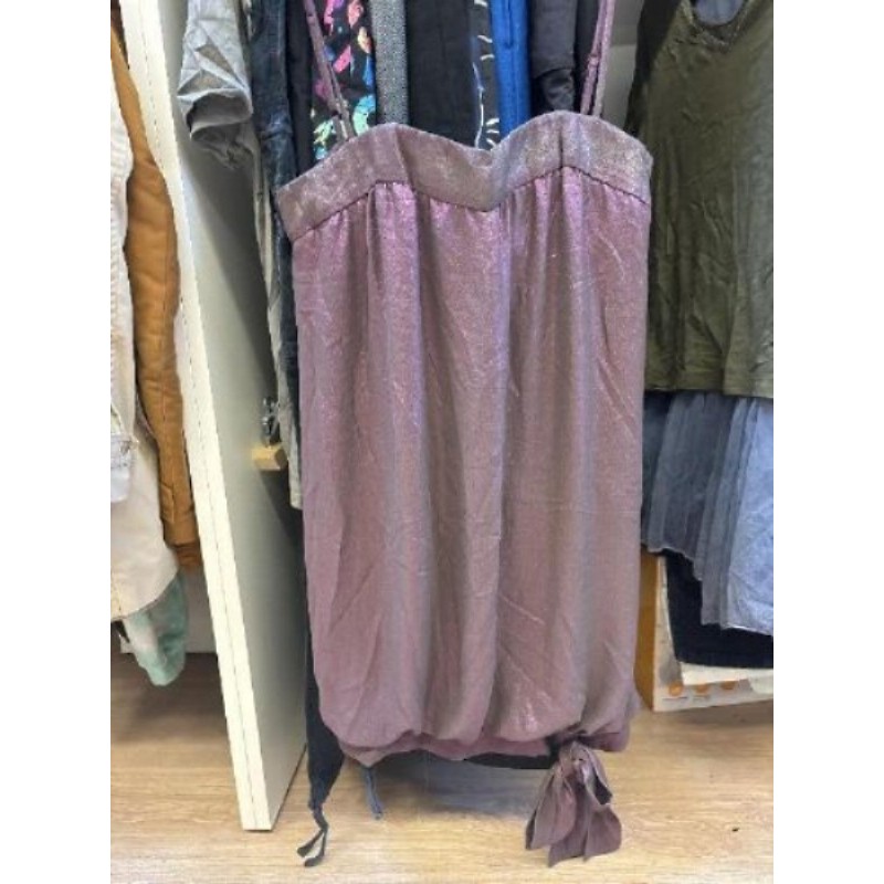 Robe de soirée rose pailletée taille L 