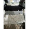 Pull blanc noir gris  L