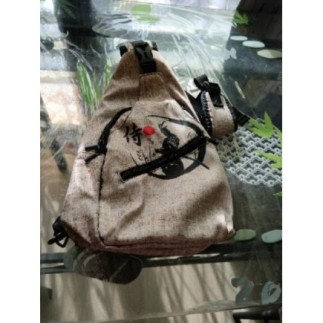 Sacoche homme motif samouraï 