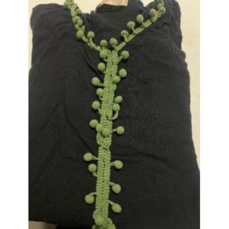Gandoura noir et verts 