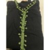 Gandoura noir et verts 