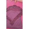 Tee-shirt prune dentelle T M