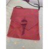 Sac rouge bordeaux en cuir 