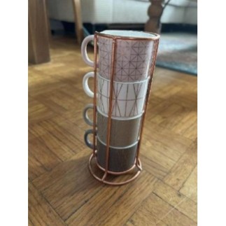Lot de 4 tasses espresso et...
