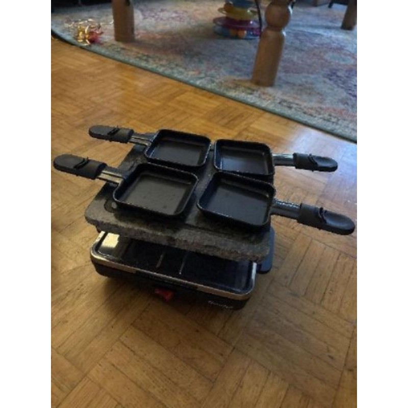 Appareil à raclette et pierrade Dompclip 4 personnes complet  