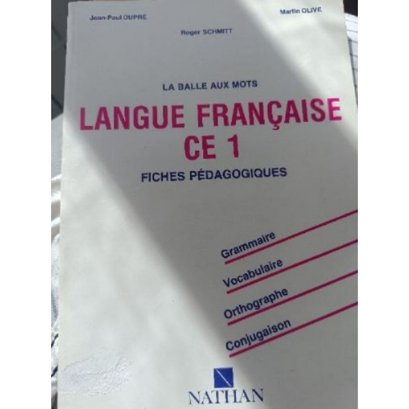 Livre langue française ce1 fiches pédagogiques 