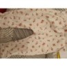 Pantalon blanc fleuri en coton 3 ans I