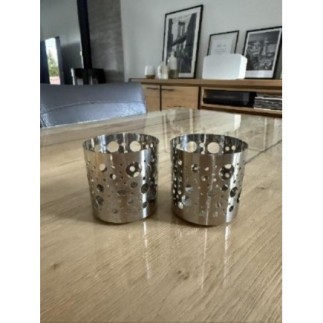 2 bougeoirs métal IKEA