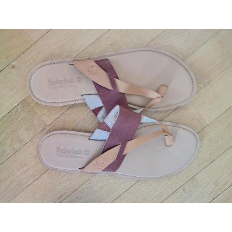 Sandales Timberland en cuir pour femmes, marron, pointure 41,5, neuf