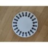 Assiettes blanches ornées d'un motif d'ananas et d'un bord doré, H&M Home, 20 cm, Set de 3 pièces, n