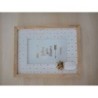 Cadre 10 x 15 cm, blanc avec motif d'ananas 