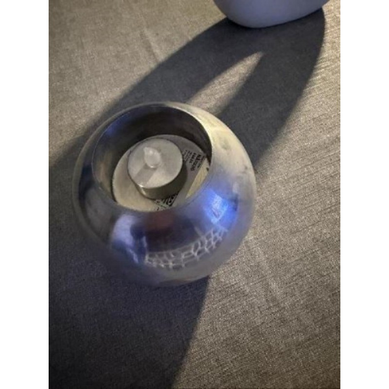 Bougeoir argent ikea lot 2