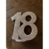 Numéro 18 paillette rose